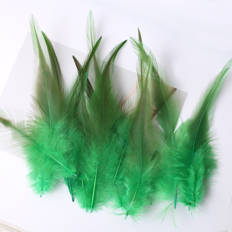 Factory wholesale funny cat stick feather diy cat toy color red pointed pheasant feather crafts jewelry decoration materials