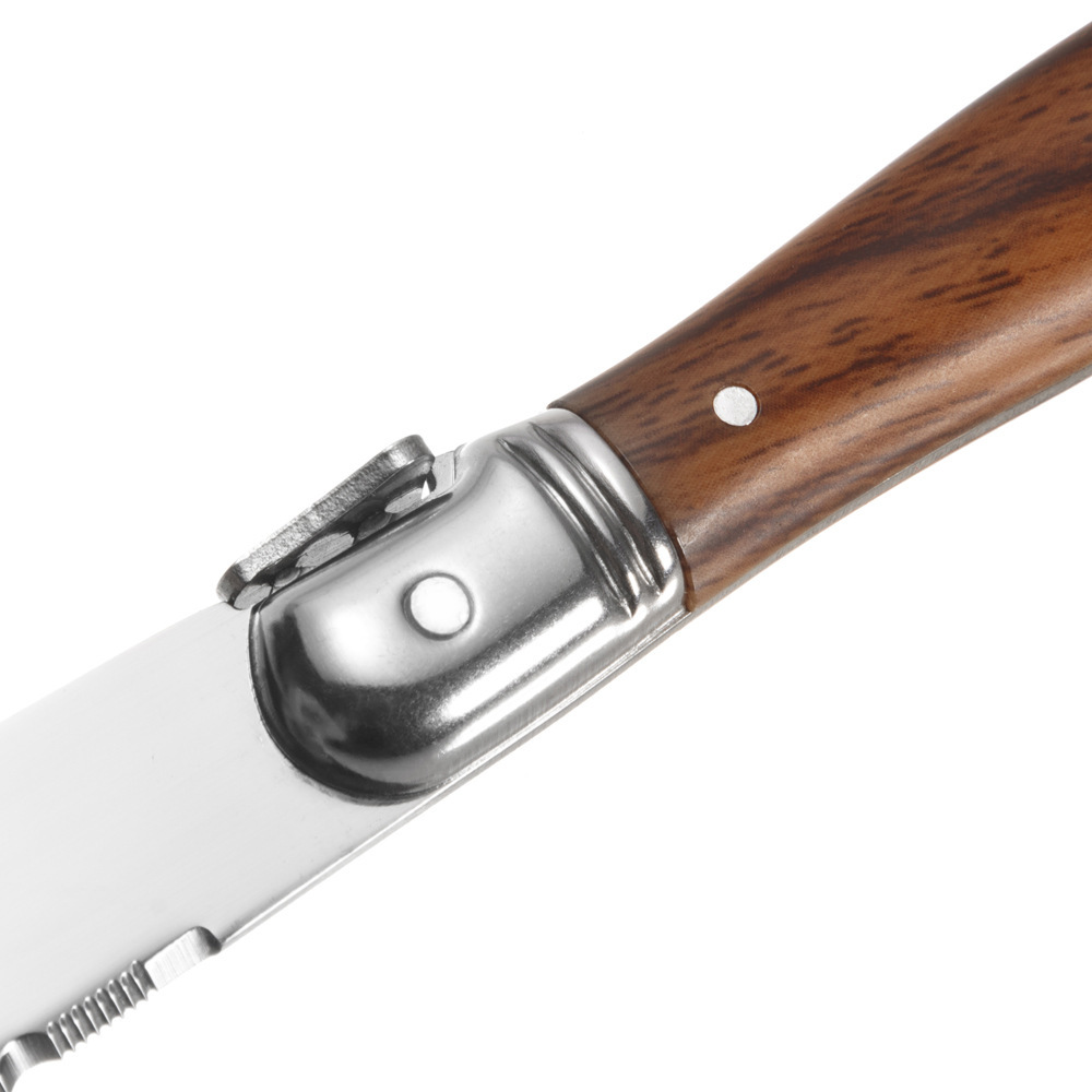 Cross-Border Manufacturers Have Ready-Made Western Food Tableware, Wood Grain Plastic Handle Steak Knives, Steak Dinner Knives, Western Food Knives and Tableware