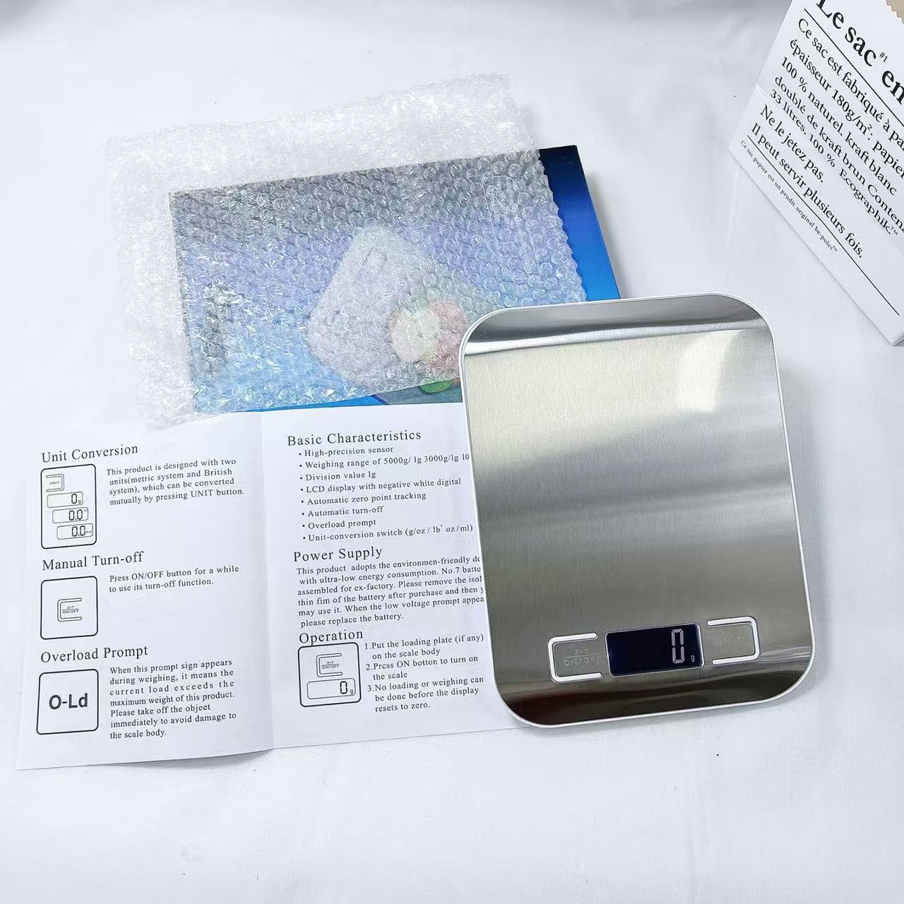 Manufacturer Wholesale P20 Stainless Steel Kitchen Scale Household Scale Digital Scale Small Household Gram Weight Scale Baked Food Scale