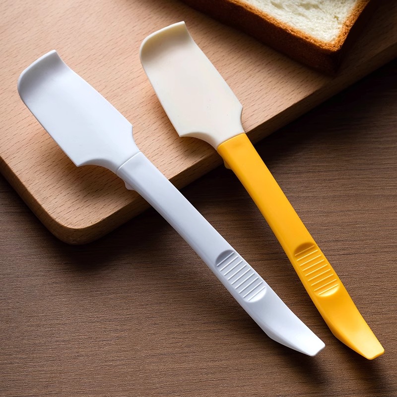 Household two-in-one baking scraper high temperature resistant silicone scraper cream jam butter spatula kitchen stirring shovel