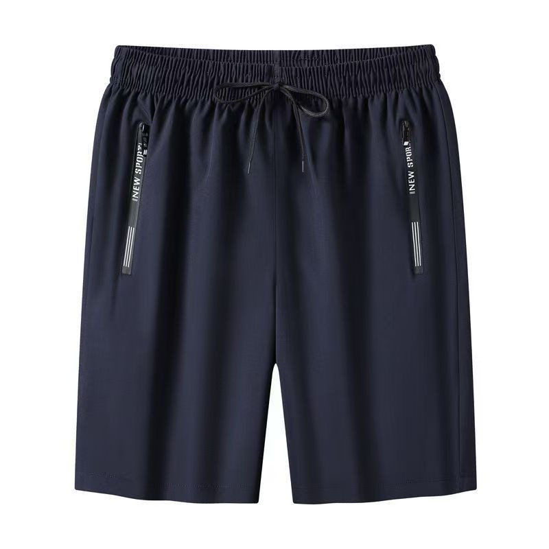 Shorts Men's Summer Thin Five-point Pants Men's New Sports Shorts Loose High Stretch Quick-drying Ice Silk Beach Pants