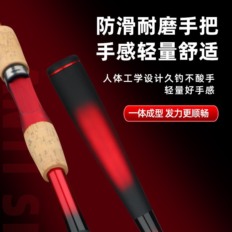 Lure Rod for Bass Fishing, Long Casting, Micro Tackle Rod, Versatile Straight Handle Gun Handle, Minnow Rod Fishing Rod