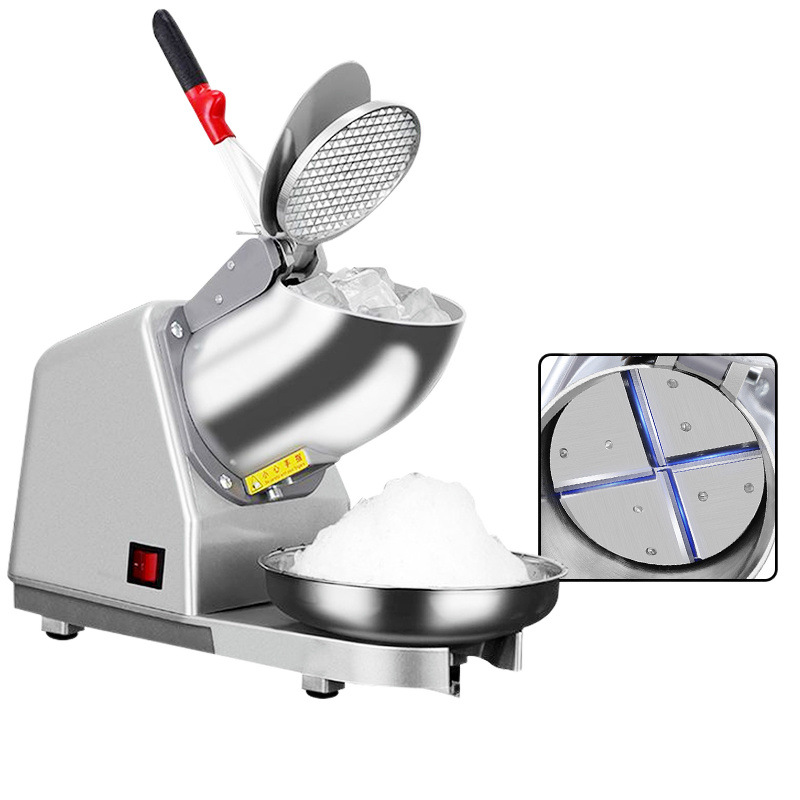 Ice Crusher for Commercial Use, Suitable for Stalls, High-Performance Ice Maker for Home Use, Small Shaved Ice Machine, Smoothie Machine, Continuous Ice Machine, Ice Breaker