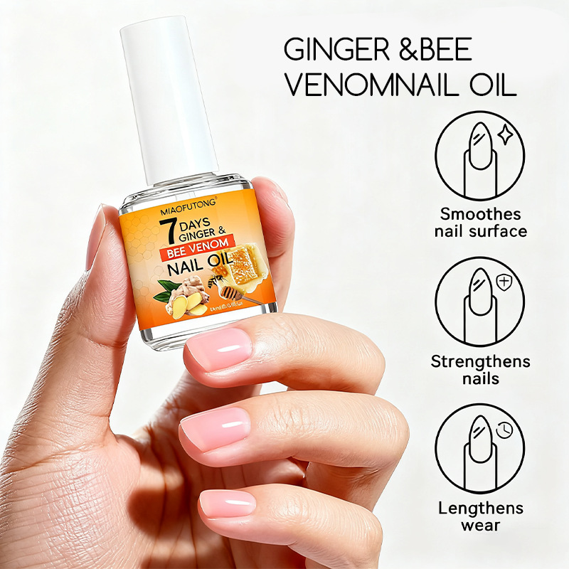 Cross-Border Exclusive Supply of 7 Days Turmeric Bee Venom Armor Oil for Fingers and Toes, Cuticle Nourishing and Repairing Finger Edge Nutrient Solution