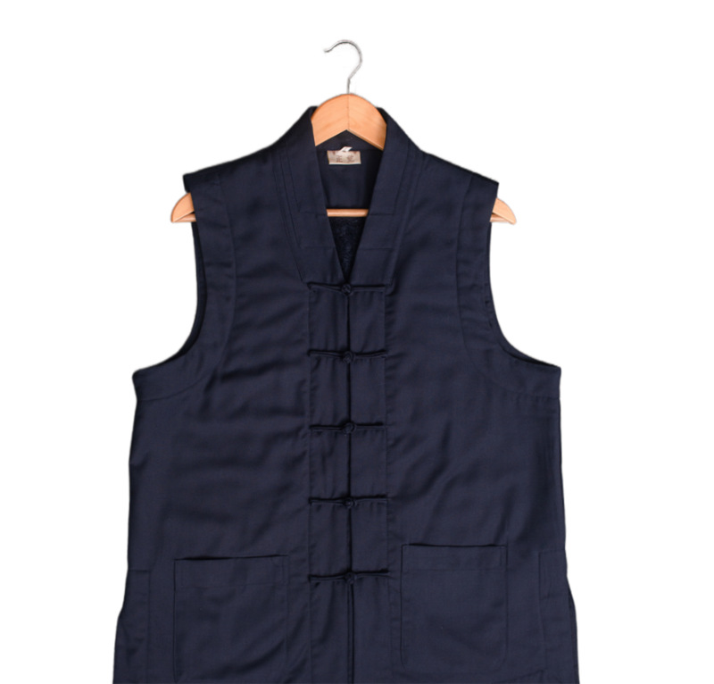 Traditional Taoist Robe Taoist Costume Winter Taoist Costume Sanqing Collar Pair-breasted Taoist Coat Fleece Short Waistcoat Fleece-lined Vest