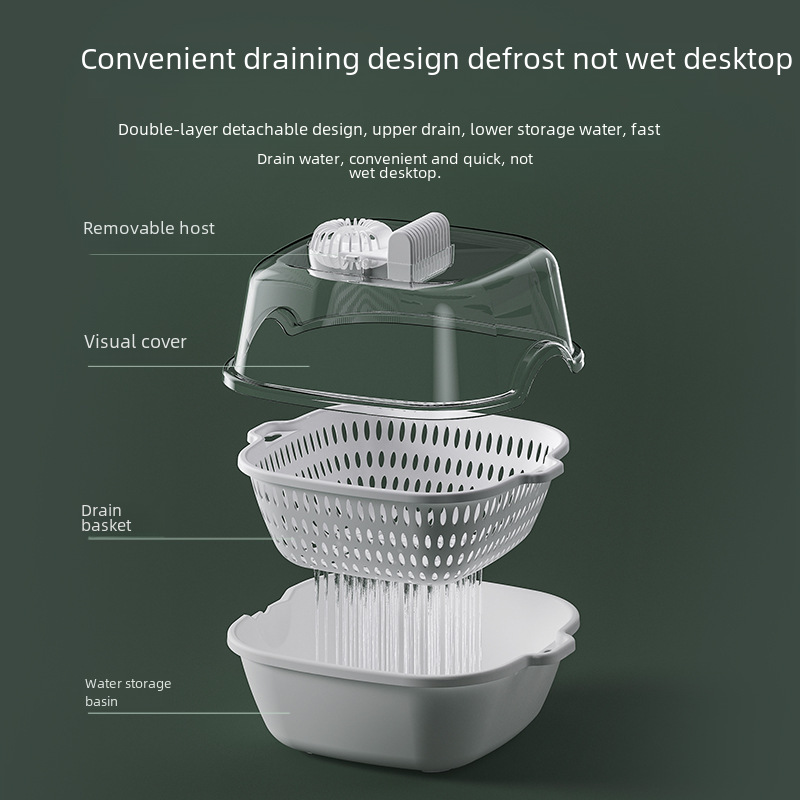 Cross-border four-in-one thawing device household kitchen food thawing machine fresh-keeping dustproof convenient ice thawing device