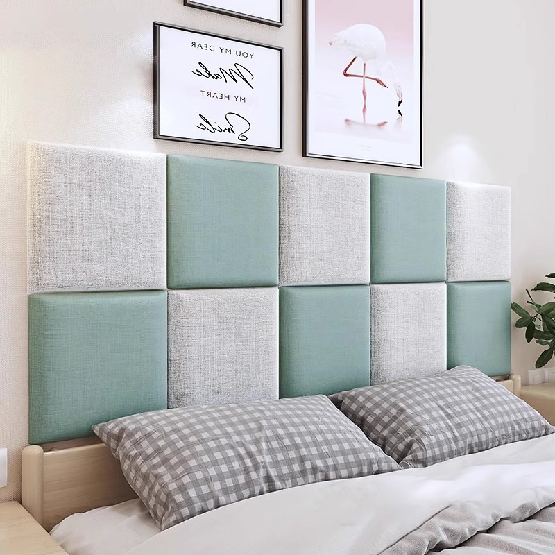 Manufacturer Supplies Imitation Linen Soft Bags, Hotel Club Background Wall Bedside Soft Bags, Tatami Cushions, Self-Adhesive Soft Bags