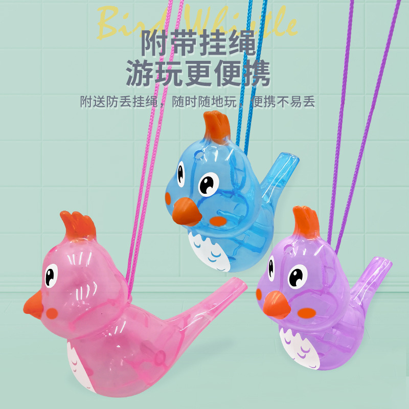 Colorful Plastic Water Bird Whistle Can Add Water to Learn Bird Calls, Water-Filled Whistle Toy, Fun Whistle, Kidsren's Oral Muscle Training