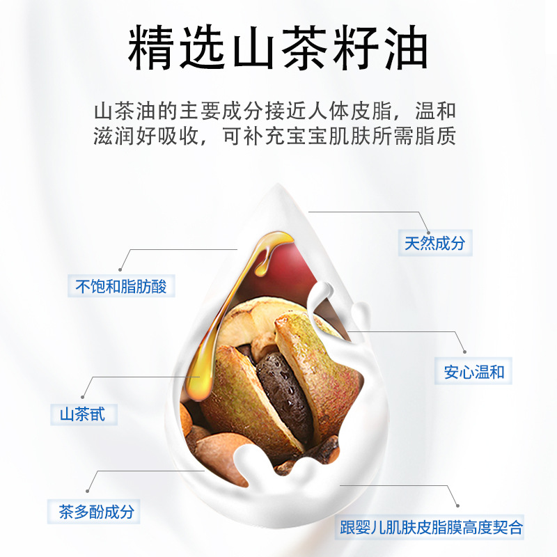 Spam Camellia Oil Baby Care 2-in-1 Mild Moisturizing Infant and Toddler Baby Children's Shampoo and Shower Gel