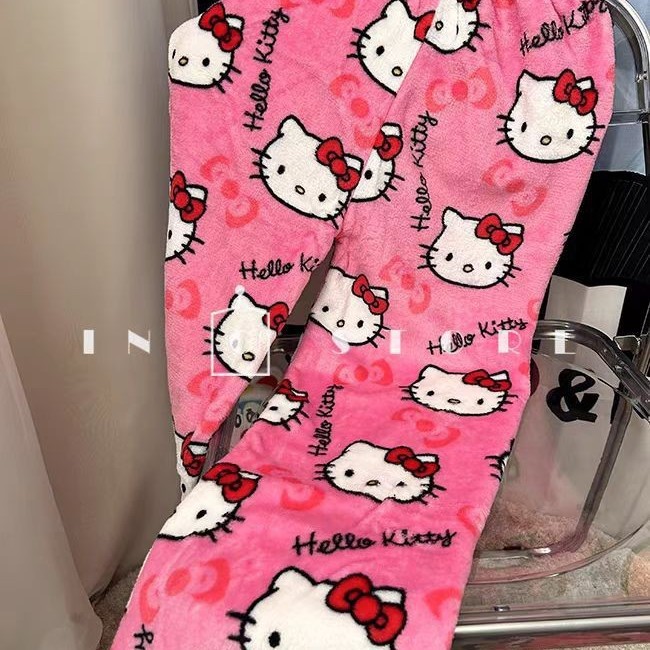 Foreign Trade Specially Designed for Flannel Pajamas for Women in Autumn and Winter, Flannel Loose New Style, Home Leisure, Warmth, Can Be Used in European Sizes