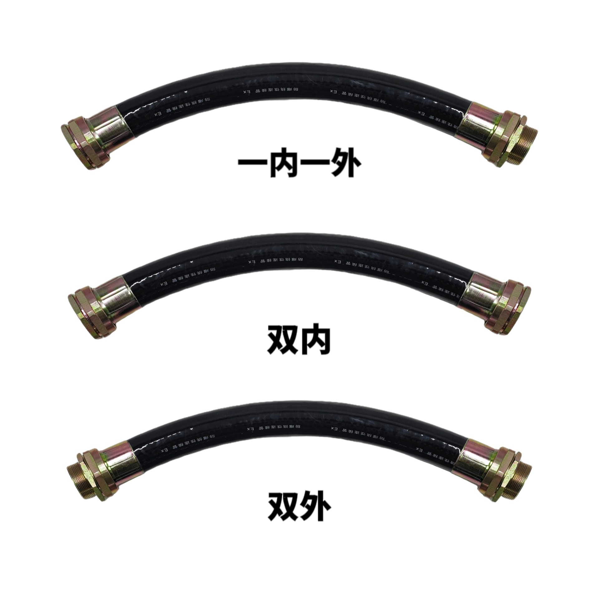 Stainless Steel Explosion-Proof Flexible Connecting Pipe Dn20 Rubber Explosion-Proof Threading Hose 4 Points 6 Points Bng Explosion-Proof Flexible Pipe