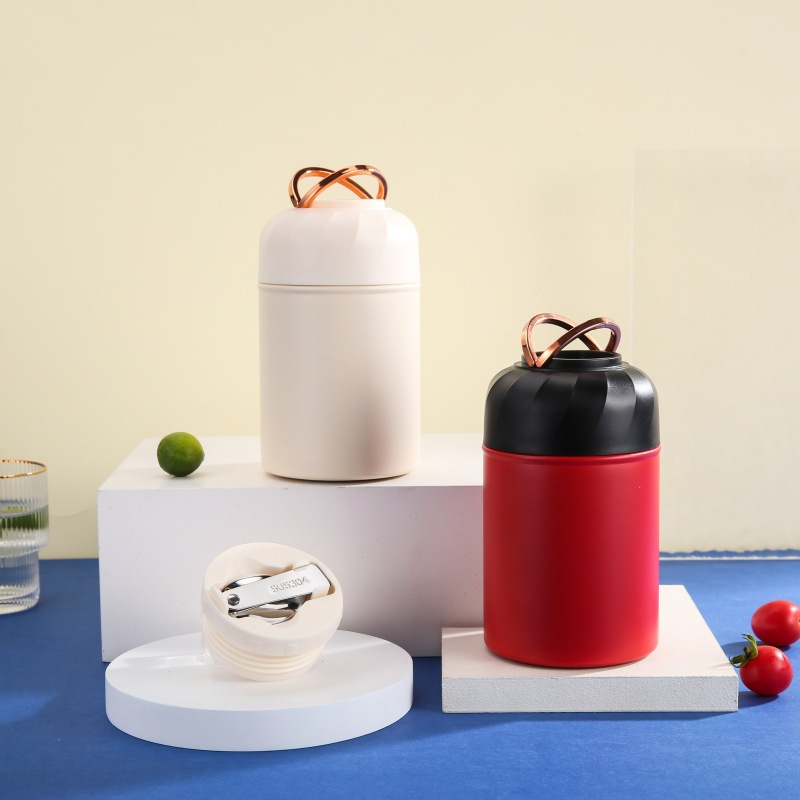 Термос для еды с изоляцией, кастрюля для тушения, стальной контейнер, подарок для студентов, кастрюля с индивидуальным дизайном