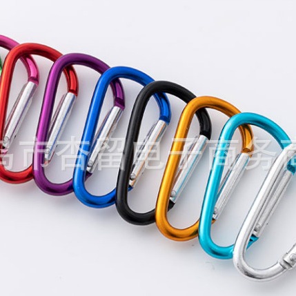 No.5 Mountaineering Buckle Aluminum Alloy D-shaped Hanging Buckle Outdoor Rock Climbing Safety Buckle Spring Hook Luggage Backpack Hook