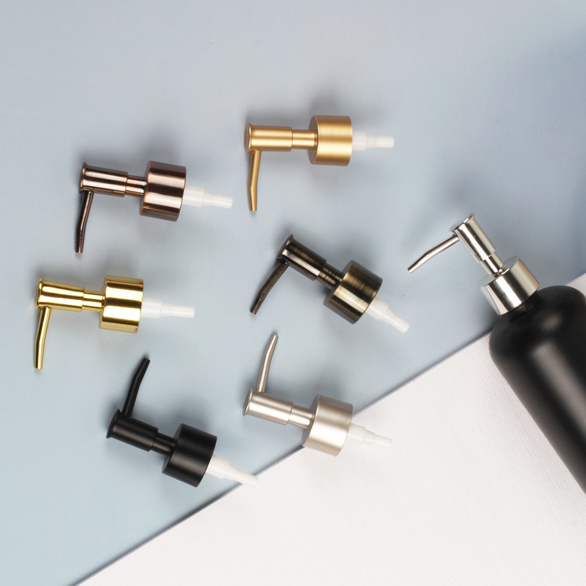 Ceramic lotion bottle hand sanitizer Press pump head bathroom shower gel shampoo sub-bottling pump head plastic plating nozzle