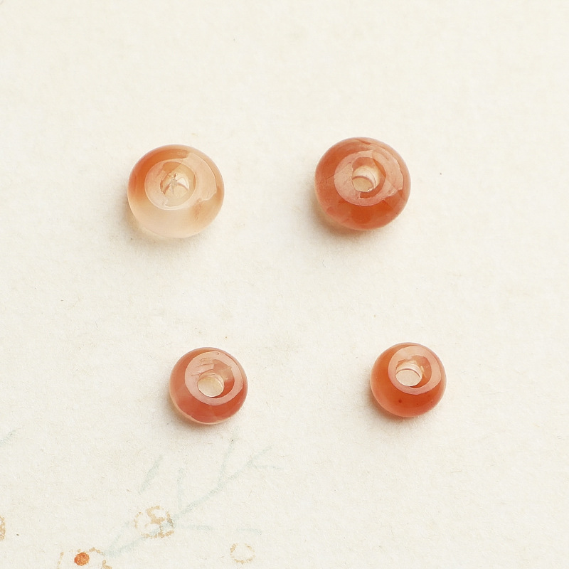 South Red Agate Buckle Natural South Red Ice Floating Beads DIY Beaded Bracelet Necklace Abacus Beads Accessories
