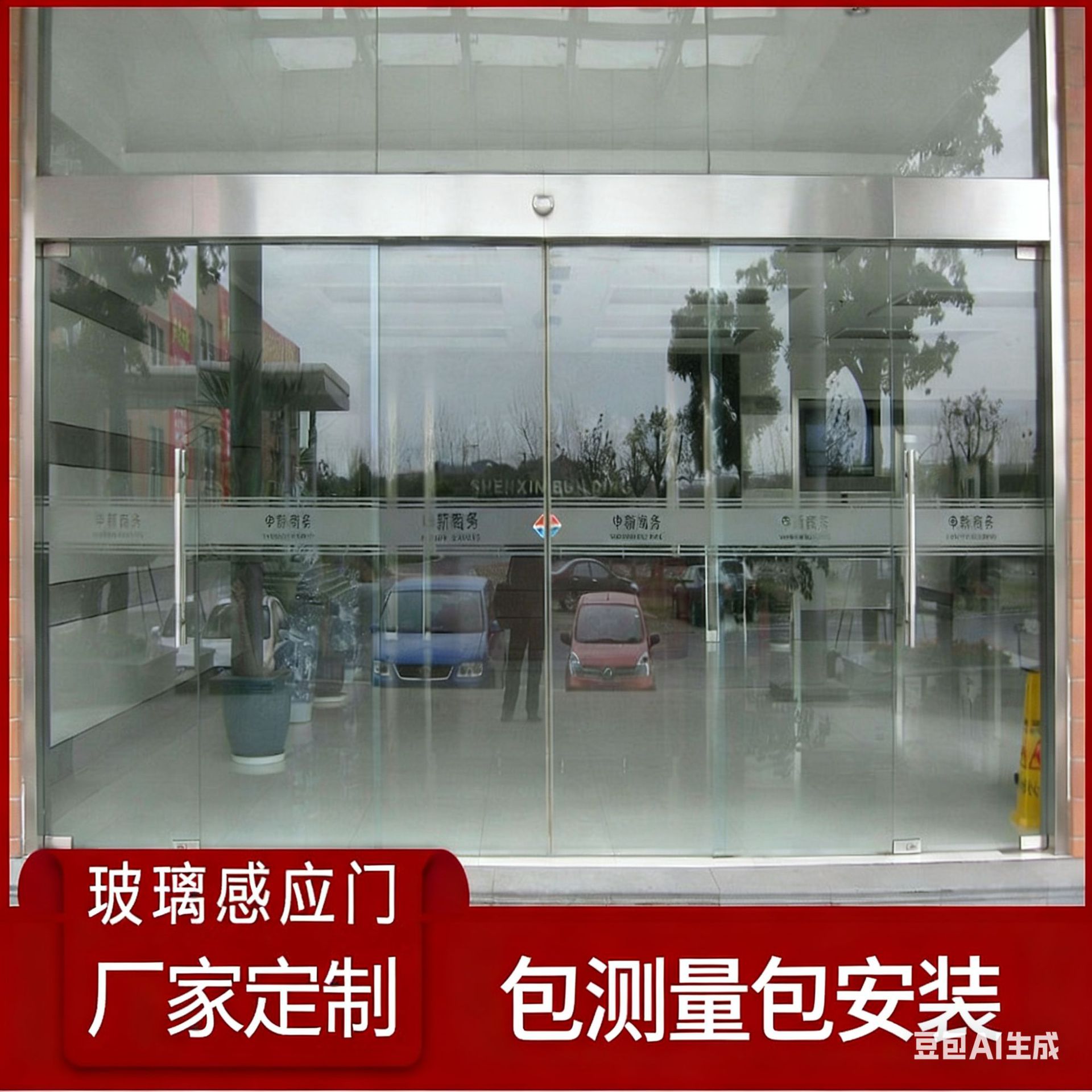 Производитель из Сычуани автоматическая стеклянная сенсорная дверь оптом, индивидуальная автоматическая дверь для торговых центров и офисных зданий, включает замеры и установку