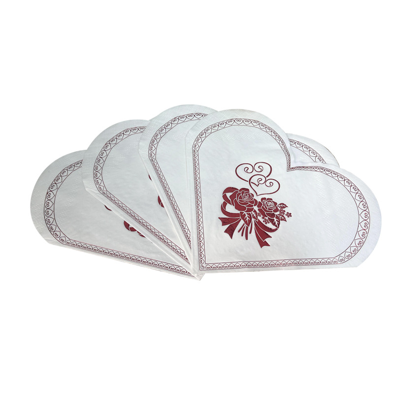 Одноразовые салфетки нестандартной формы для свадеб и дней рождения, горячие салфетки с розово-золотыми цветами, прямая поставка