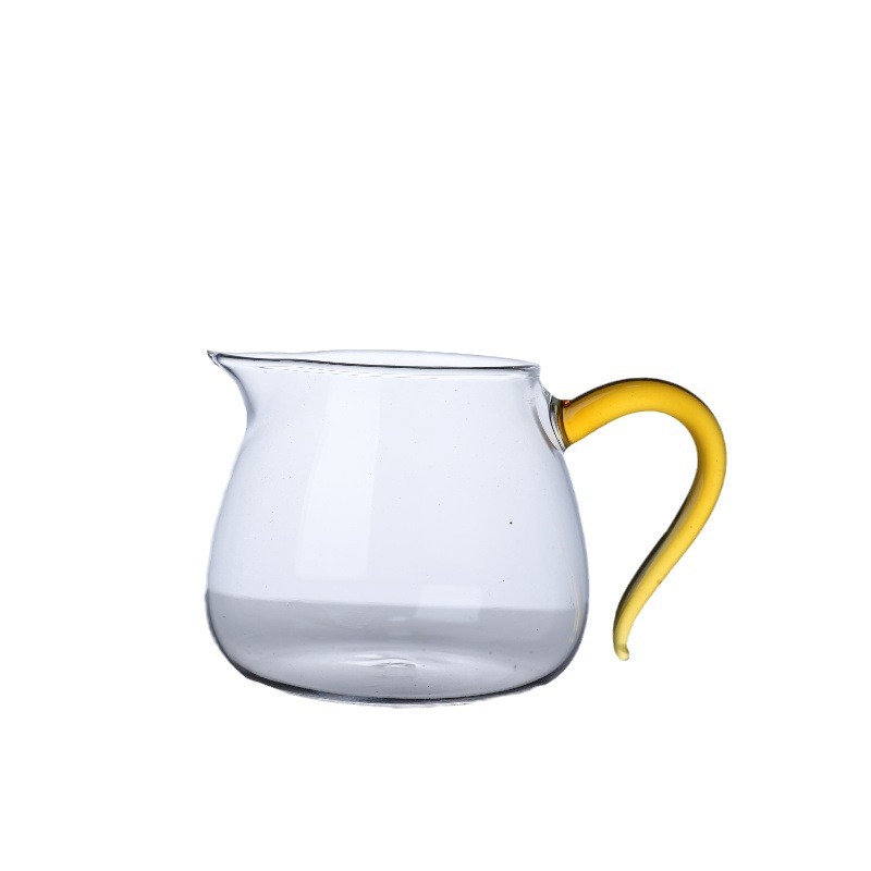 High Borosilicate Transparent Glass Household High Temperature Resistant Kung Fu Tea Set Tea Sea Fit Tea Set Color Cup