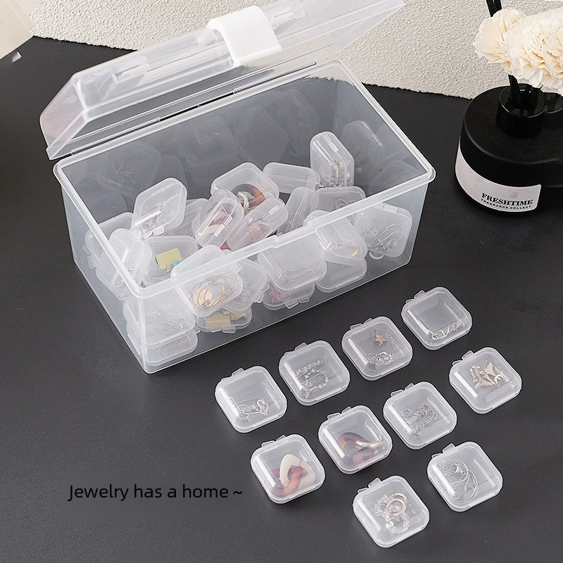 Anti-Oxidation Transparent Plastic Storage Box, Portable Large-Capacity Dust-Proof Jewelry Box, Necklace and Earrings Box, Organizing Jewelry Box