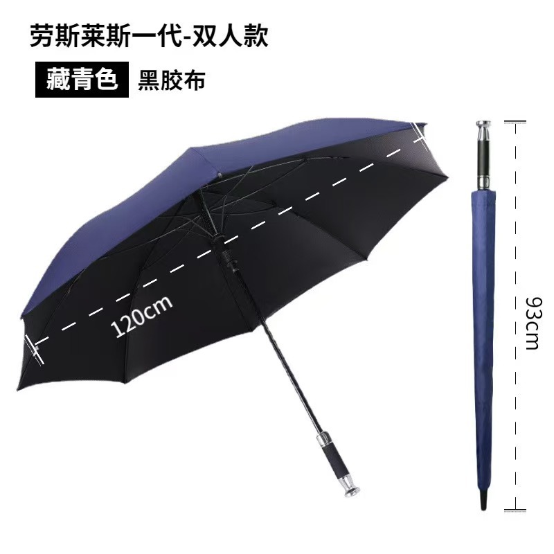 Business Large Double Golf Umbrella Automatic Straight Umbrella with Custom Printed Logo Long Handle Umbrella Ready for Sale in Large Quantities