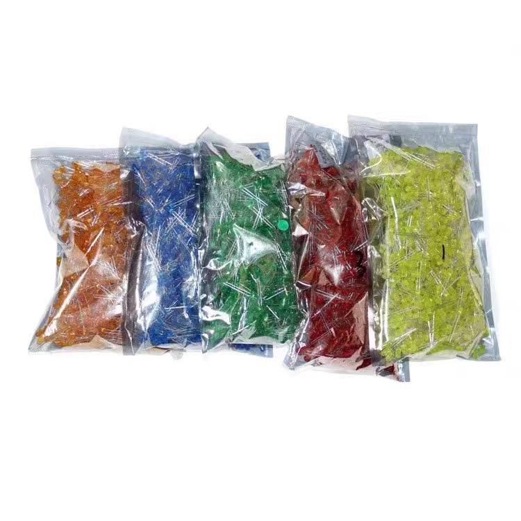 F3 Green Straight Plug-in LED Highlight Transparent 3MM Round Head White Hair Emerald Green Light Eerless LED Green Light