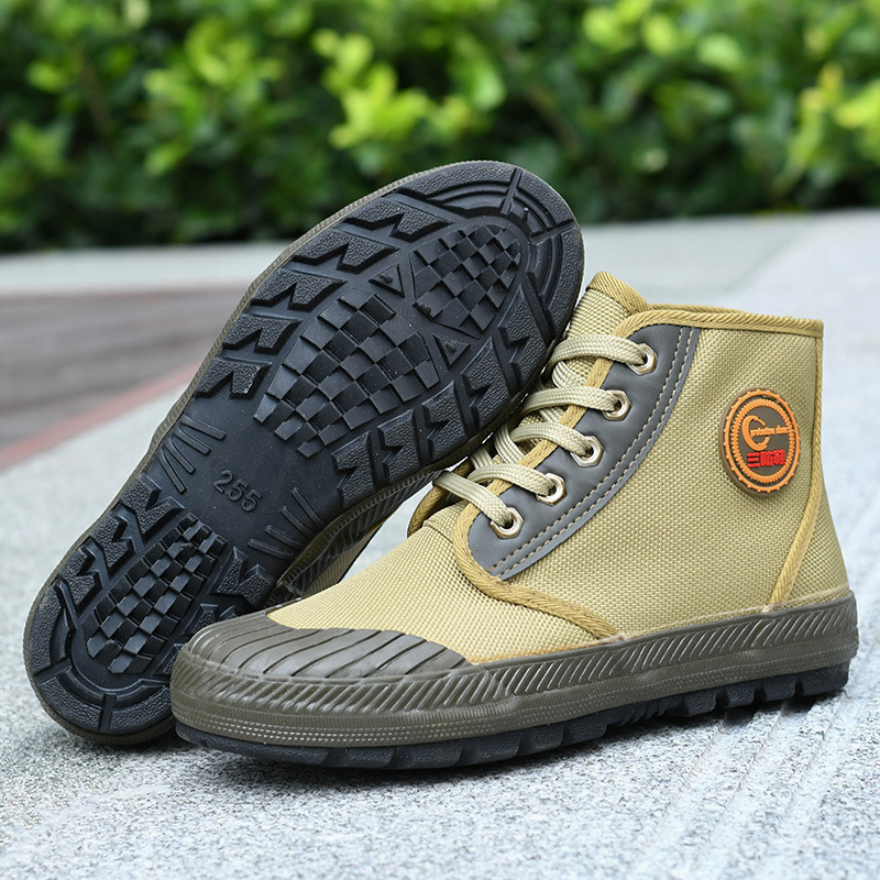 [Three-proof shoes] anti-oil stain and stain-resistant waterproof canvas shoes work shoes outdoor shoes non-slip wear-resistant men's shoes