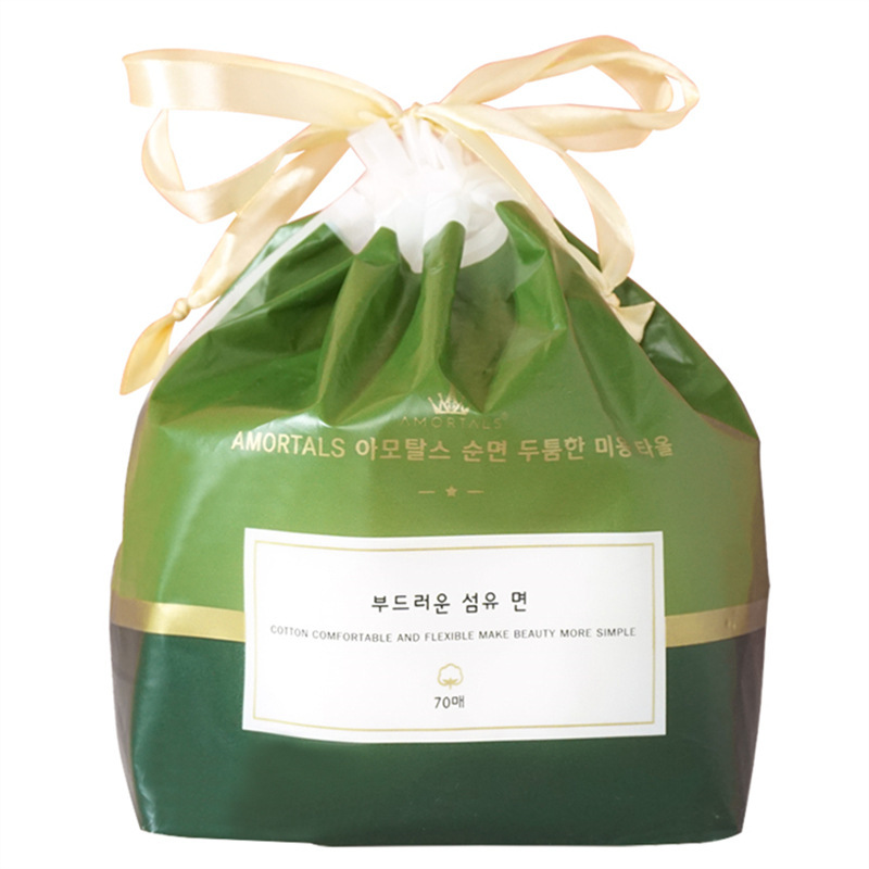 Ermu/grape roll face towel disposable removable thickened cotton soft face cleansing towel for women