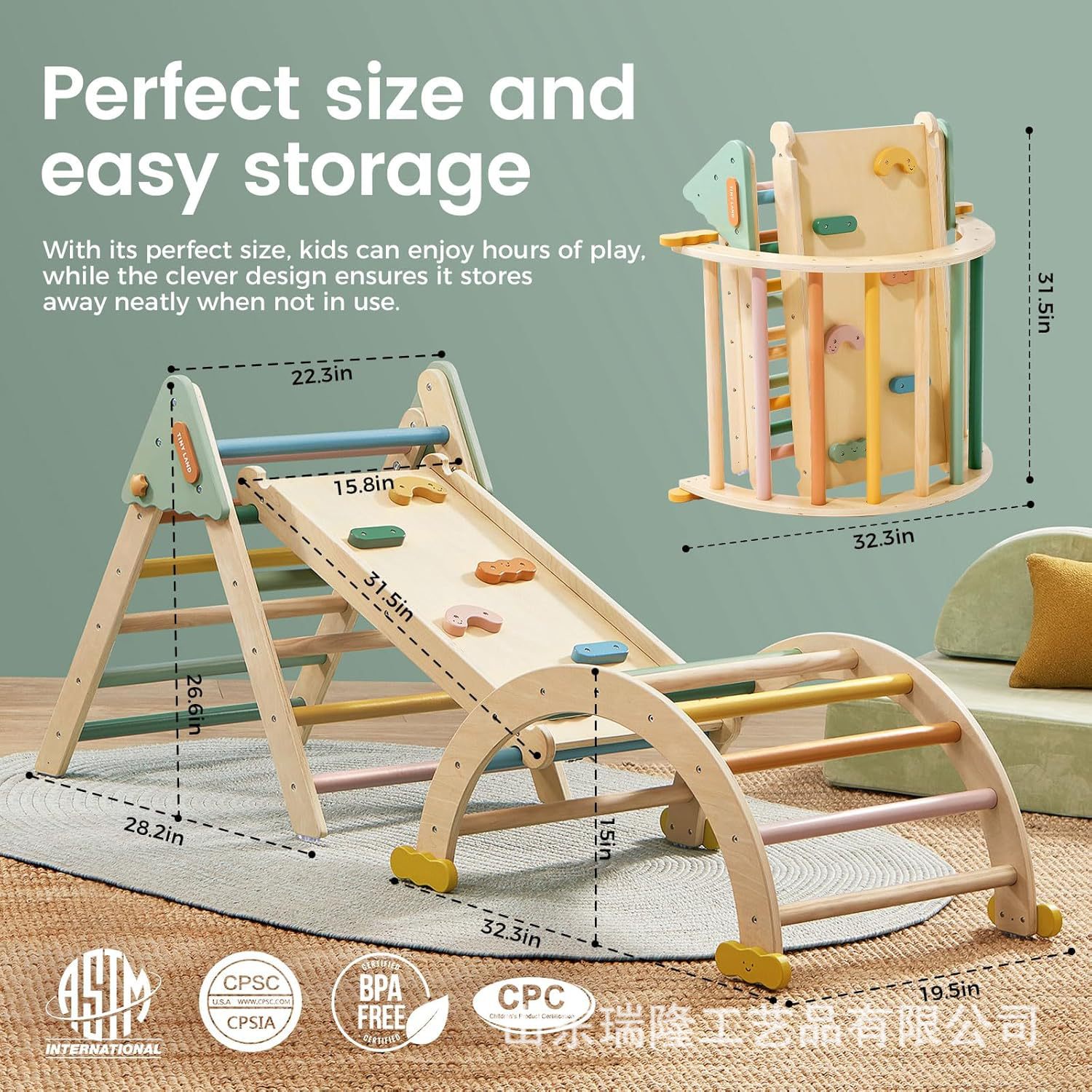 Кросс-бордерная горка для малышей, детская домашняя треугольная лестница, игрушка для лазания