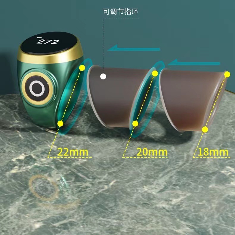 Cross-border S9 manual ring electronic counter visual counter touch digital display hand charging smart luminous