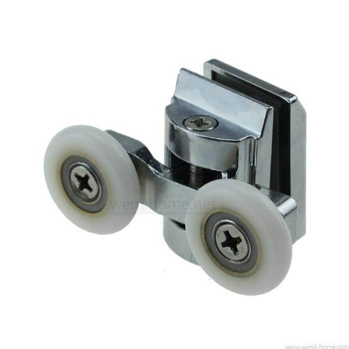 Old Zinc Alloy Pulley Small Glass Hole Integrated Shower Room Pulley Removable and Washable Easy-To-Clean Bouncing Double Pulley