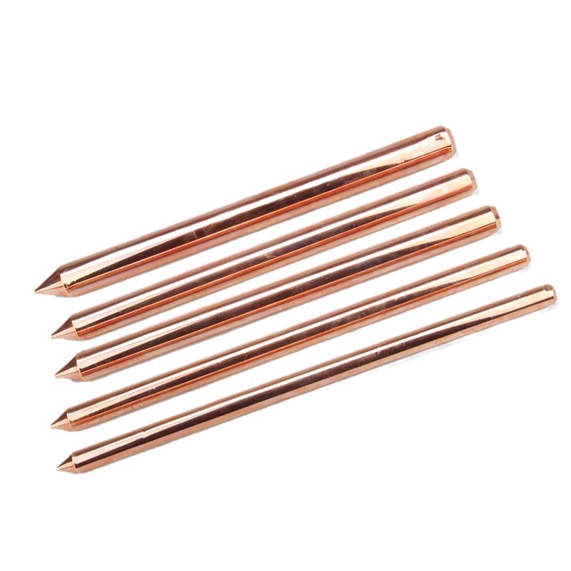 Lightning Protection Grounding Nail Price Copper-Clad Steel Grounding Pole Grounding Pin Wholesale Locke Grounding Rod Copper-Plated Grounding Rod Manufacturer