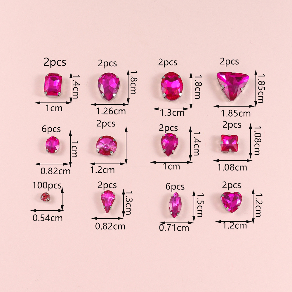 130/bag glass rhinestone white hand-sewn claw drill DIY handmade wedding bow dress material jewelry