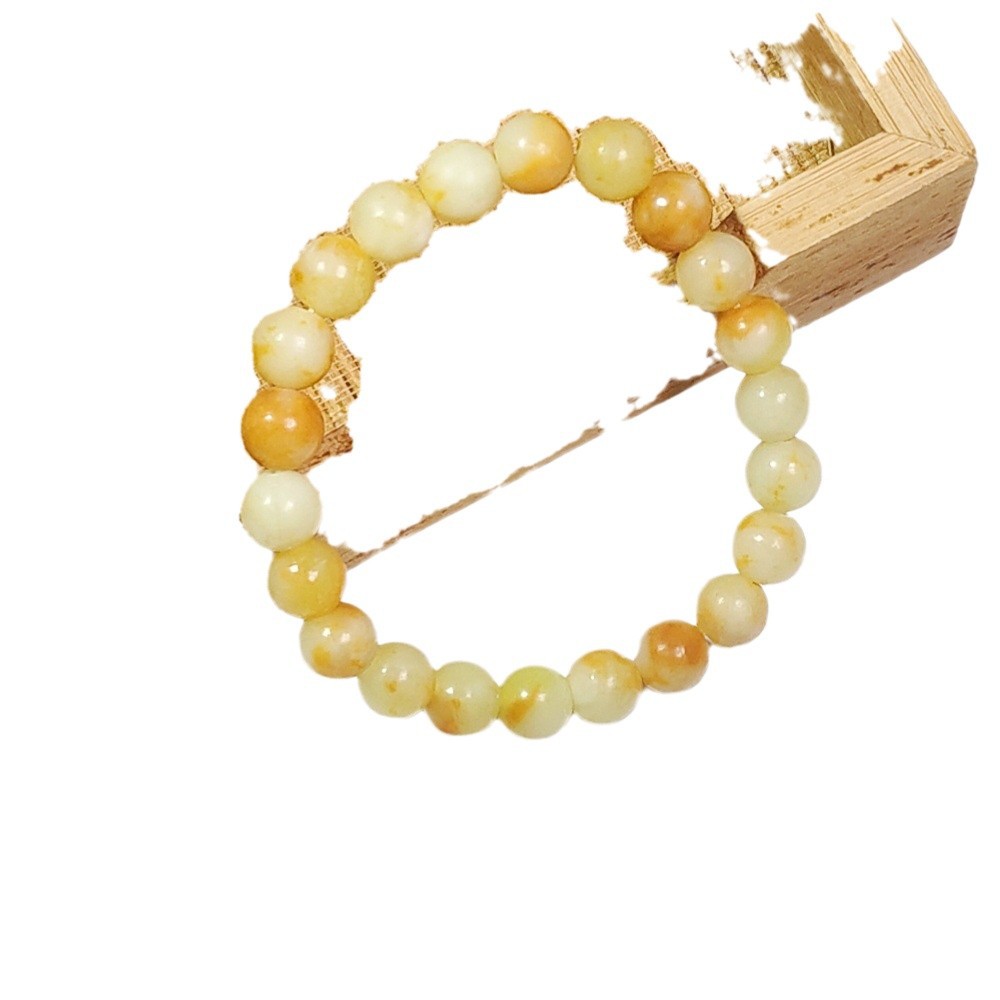 Natural Xiuyan Jade Osmanthus Cake Style Simple Bracelet for Men and Women, Jade Round Bead Bracelet, Supply of Xiuyan Jade, Xiuyan Rock Jade