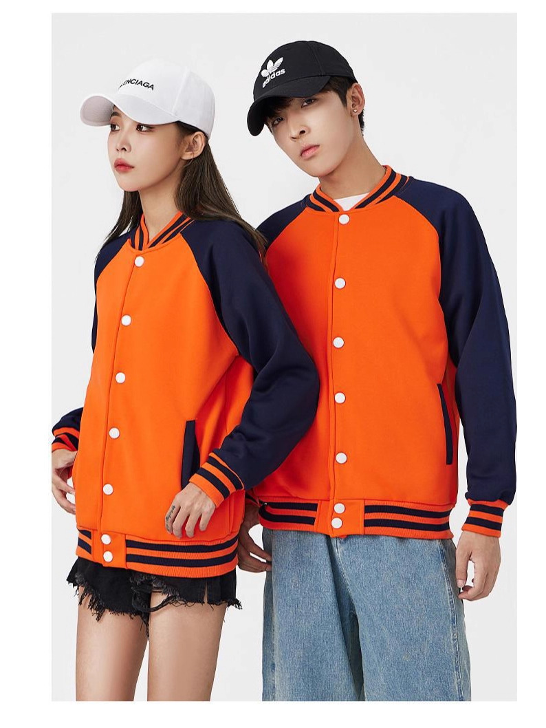 Baseball Uniform Sweatshirt Custom Printed Logo Advertising Group Shirt Autumn and Winter Jacket Training Institution Work Clothes Workwear Embroider