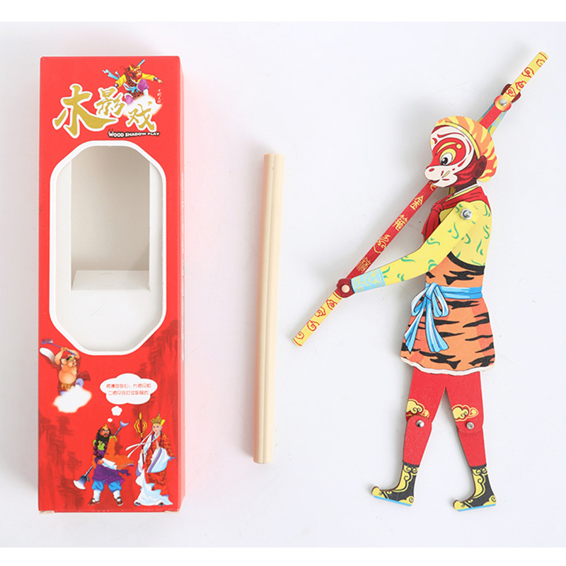 Wooden shadow play shadow play Shaanxi characteristic wooden shadow play Journey to the West doll shadow play overseas crafts small gift