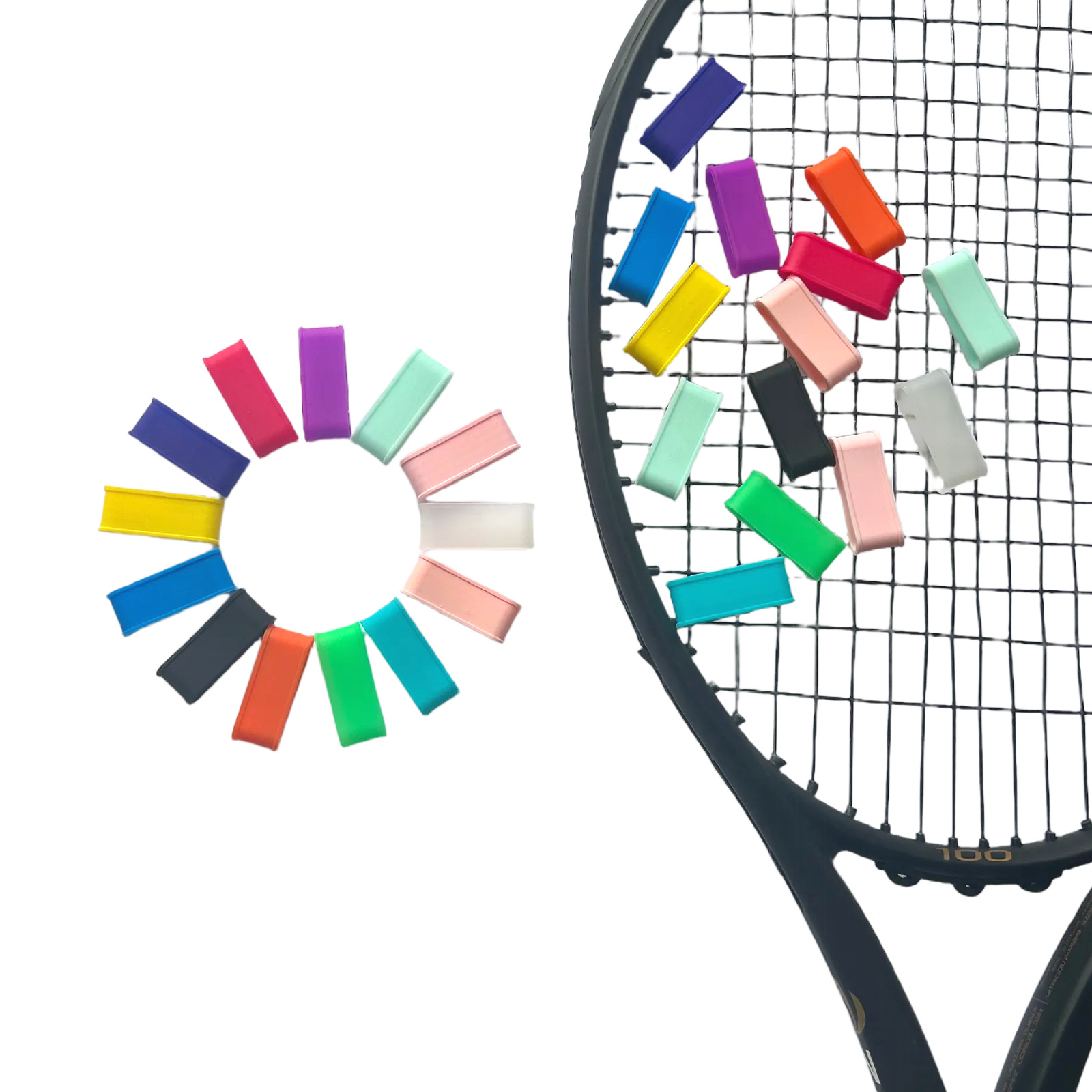 Силиконовое кольцо для теннисной ракетки Jelly Color Pickleball, герметизирующее, ручной клей, впитывающая пот лента, фиксированное резиновое кольцо, эластичное