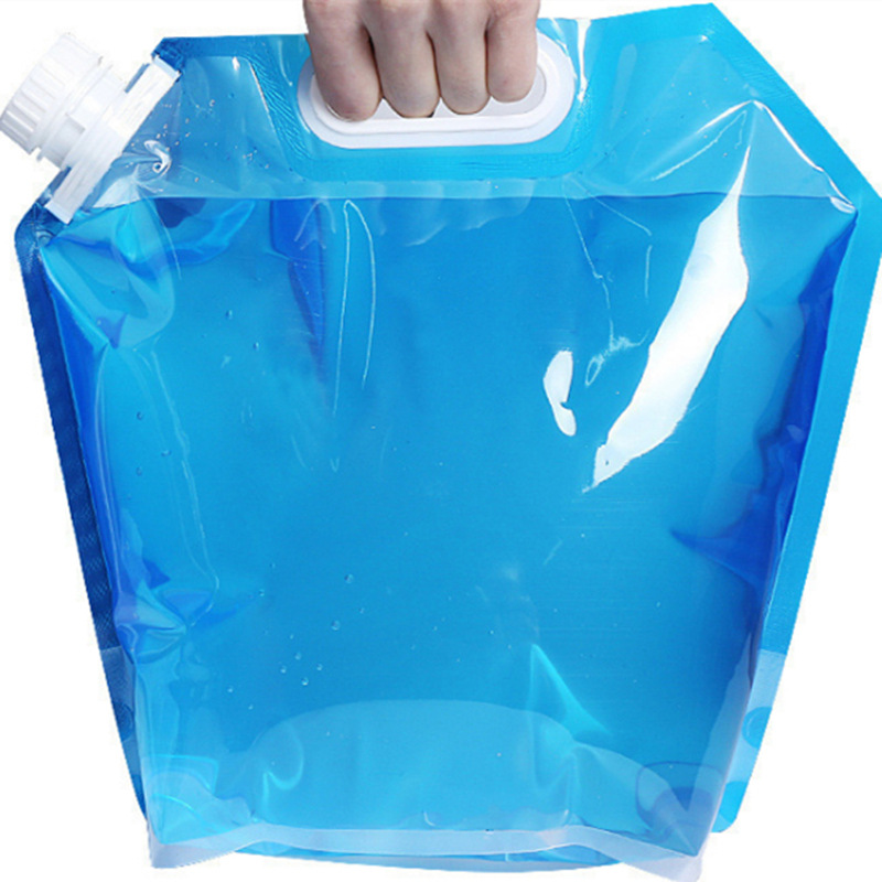 Outdoor Sports Camping Large Capacity Portable Water Storage Folding Mountaineering Faucet Plastic Bucket Portable Beer Bag