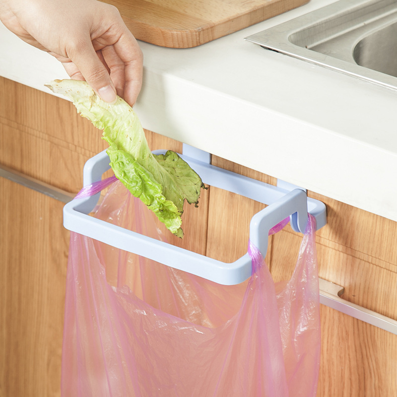 Kitchen Hangable Cabinet Door Garbage Rack Door Back Garbage Bag Storage Rack Plastic Bag Shelf Garbage Bin Bracket