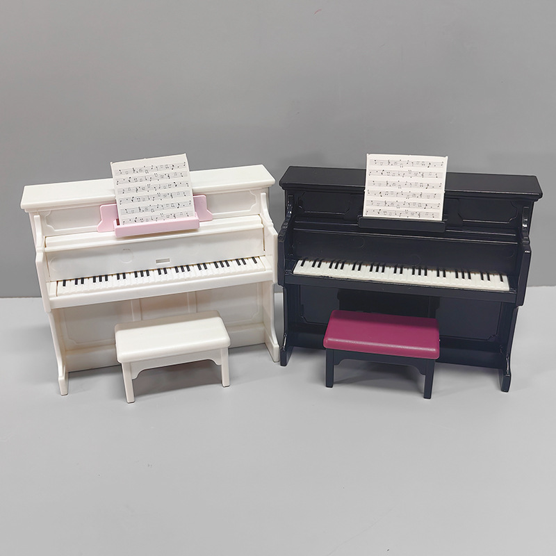 Miniature Toy Piano Instrument Model for Pretend Play, Miniature Scene, Dollhouse Diy, Photography, Cross-Border Dropshipping
