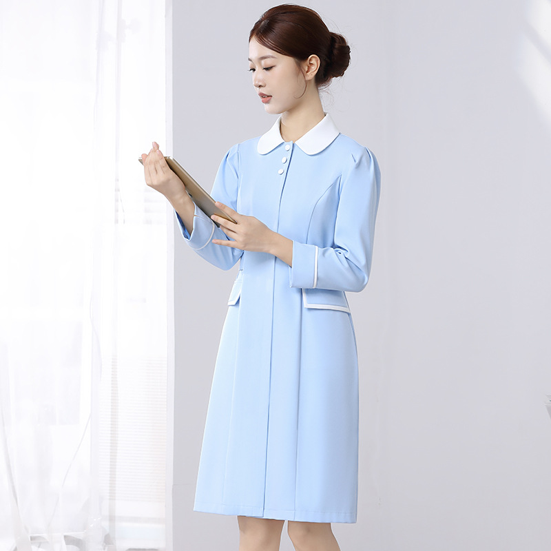 High-End Beauty Salon Medical Beauty Nurse Uniform Dress Women's Autumn and Winter Hospital Pharmacy Oral Dental Care Work Clothes