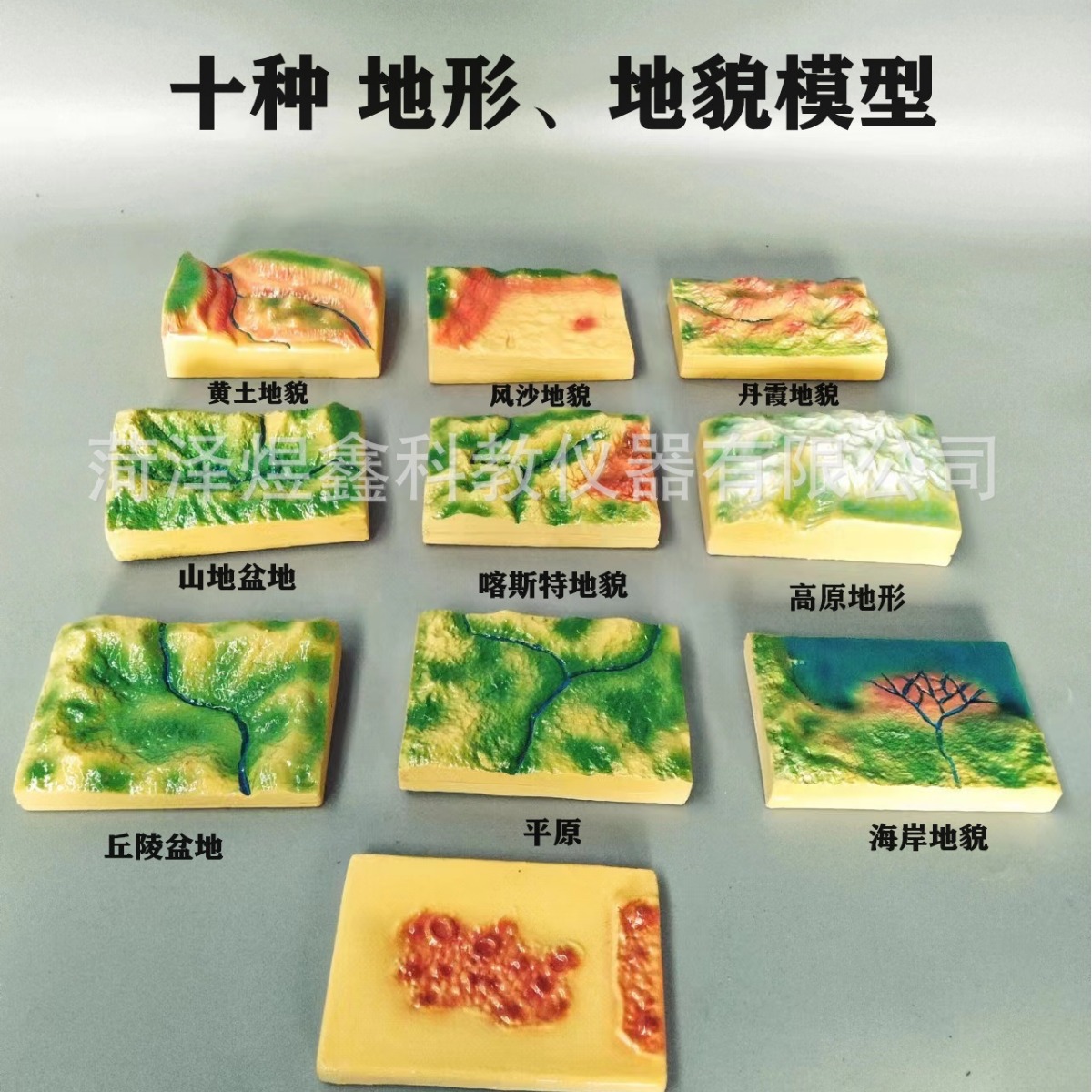 Новый учебный стандарт десяти видов моделей местности научный эксперимент модель местности и коробка с изображениями