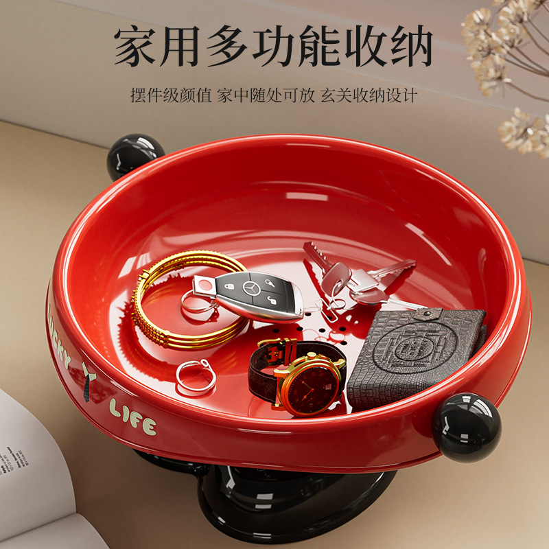 Fruit Plate for Living Room, New High-End Exquisite Tea Table, Candy Snacks, Dried Fruit Plate for Home Use