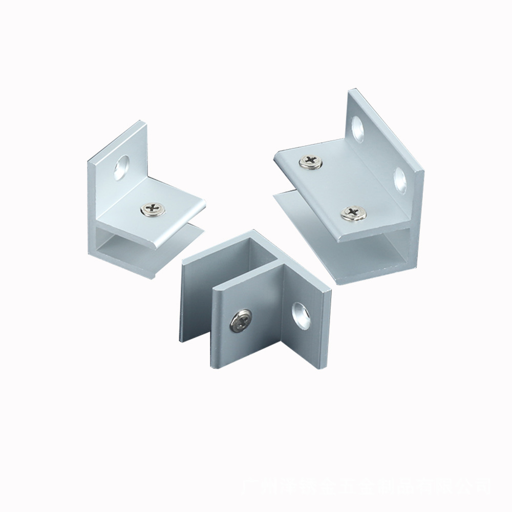 Manufacturers supply aluminum alloy F-clip glass clip display cabinet shelf clip bathroom glass shelf wood fixed clip