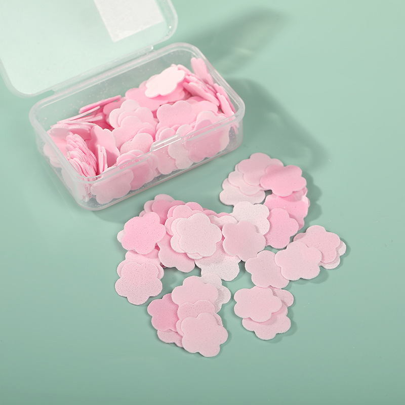 Rectangular Box for Students and Kidsren, Cute Mini Petal Disposable Soap Flakes, Travel Portable Soap Flakes