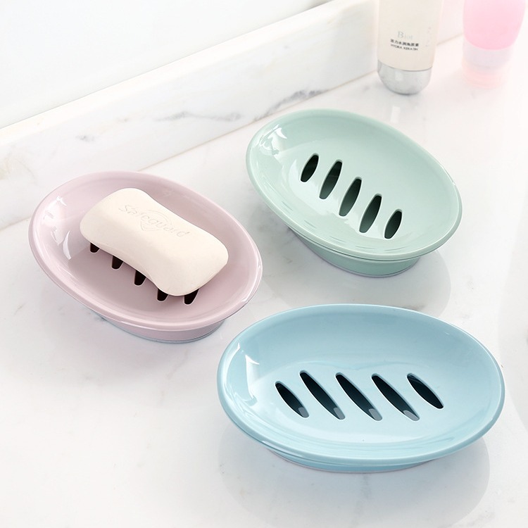 Одноотверстная овальная двухслойная дренажная коробка в японском стиле, хранение на столе для мытья, мыльница, многослойная дренажная коробка 521