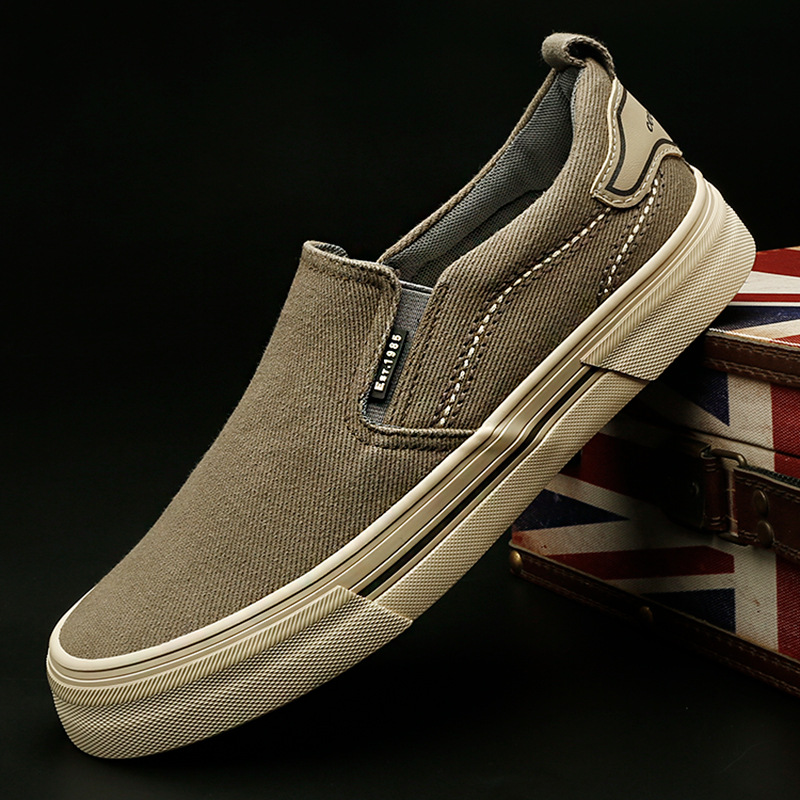 Flash 24810 Autumn Men's Canvas Shoes Casual Breathable Trendy Comfortable Soft Bottom Cloth Shoes Fashionable Low-top Men's Shoes