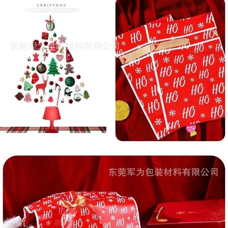 Customized Christmas English Letter Design Santa Claus Christmas Elk Gift Bag