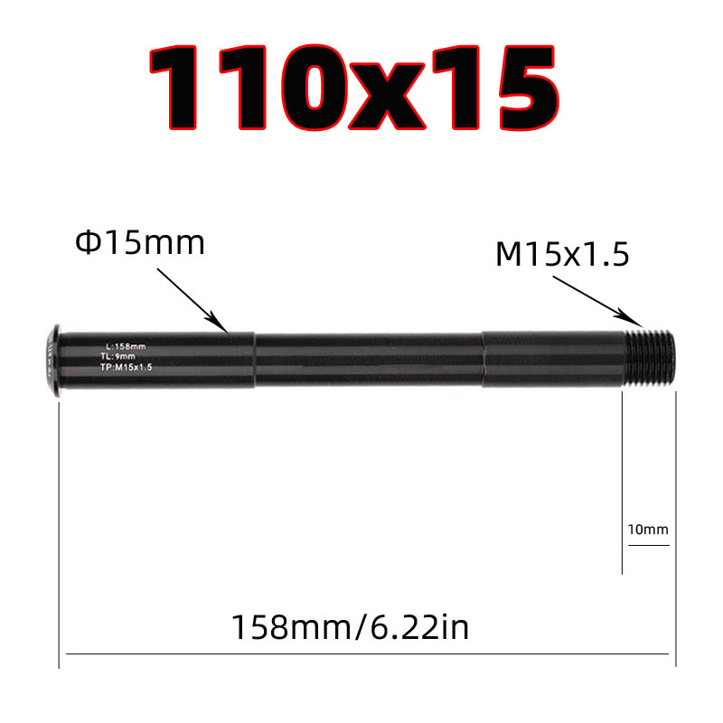 CORKI suitable for ROCK SHOX 110*15 specification front fork barrel shaft Rod lightweight 39g