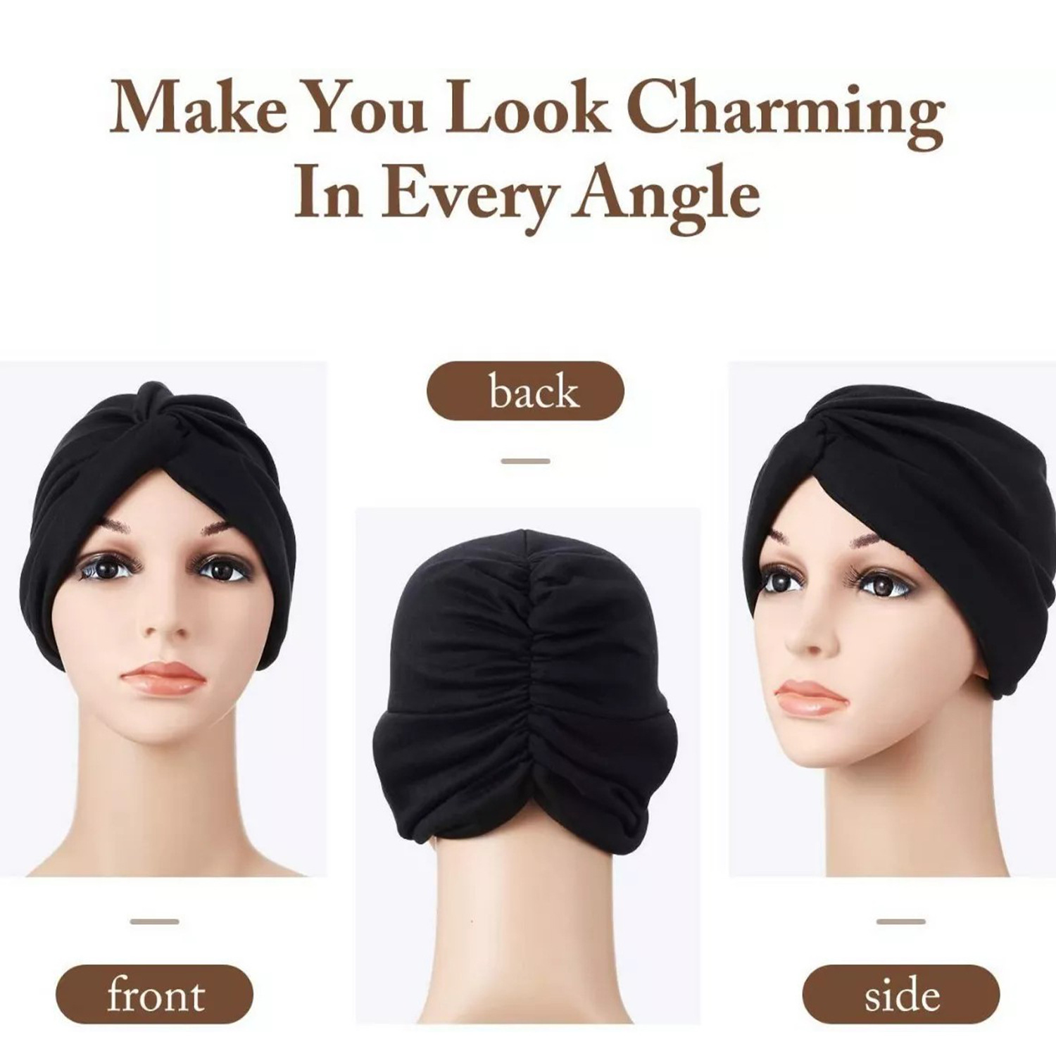 Europe and the United States popular forehead cross twist cap high elastic turban care cap wrap hat turban factory outlet