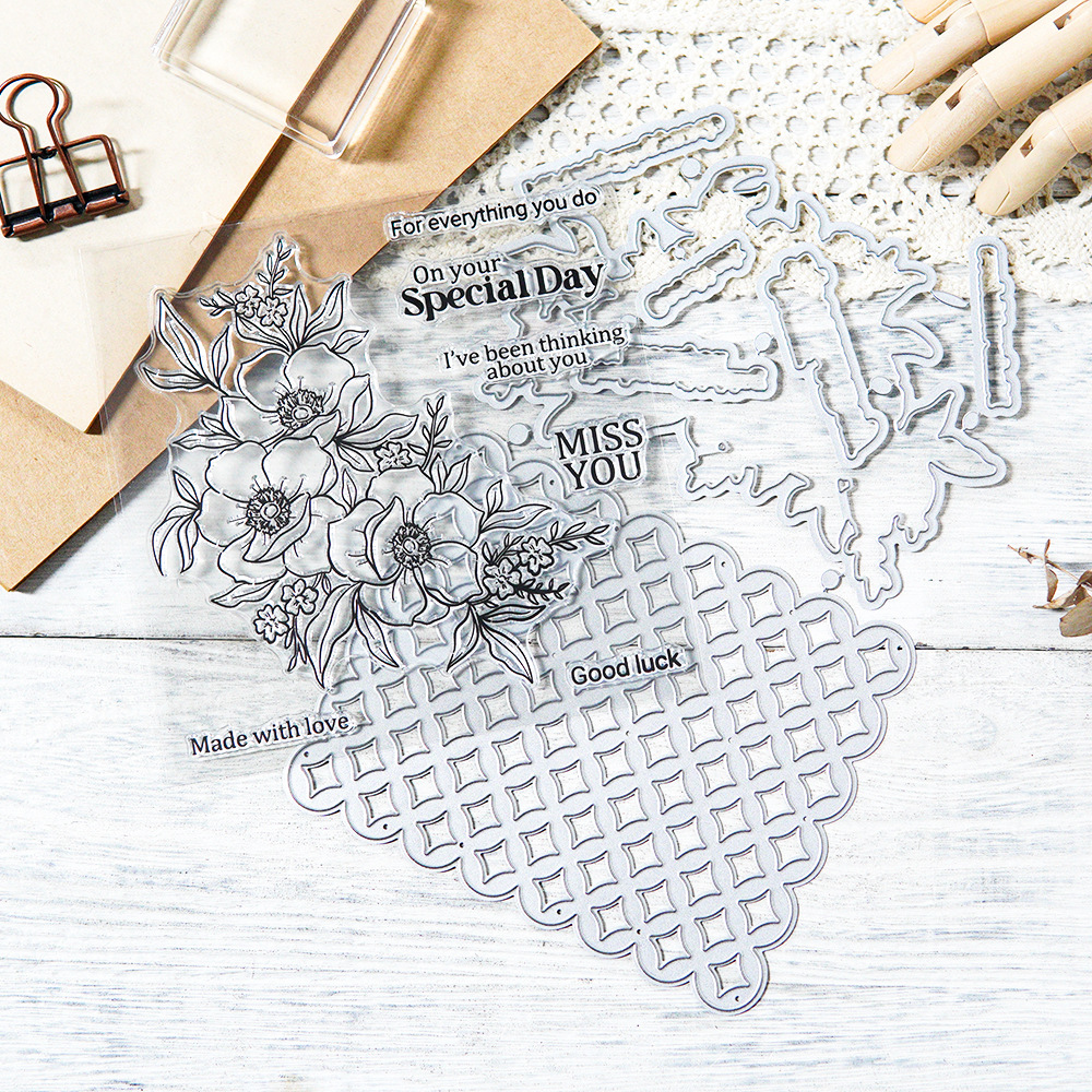 Flower scrapbook metal carbon steel knife mold silicone stamp cutting die embossing etching cutting knife mold